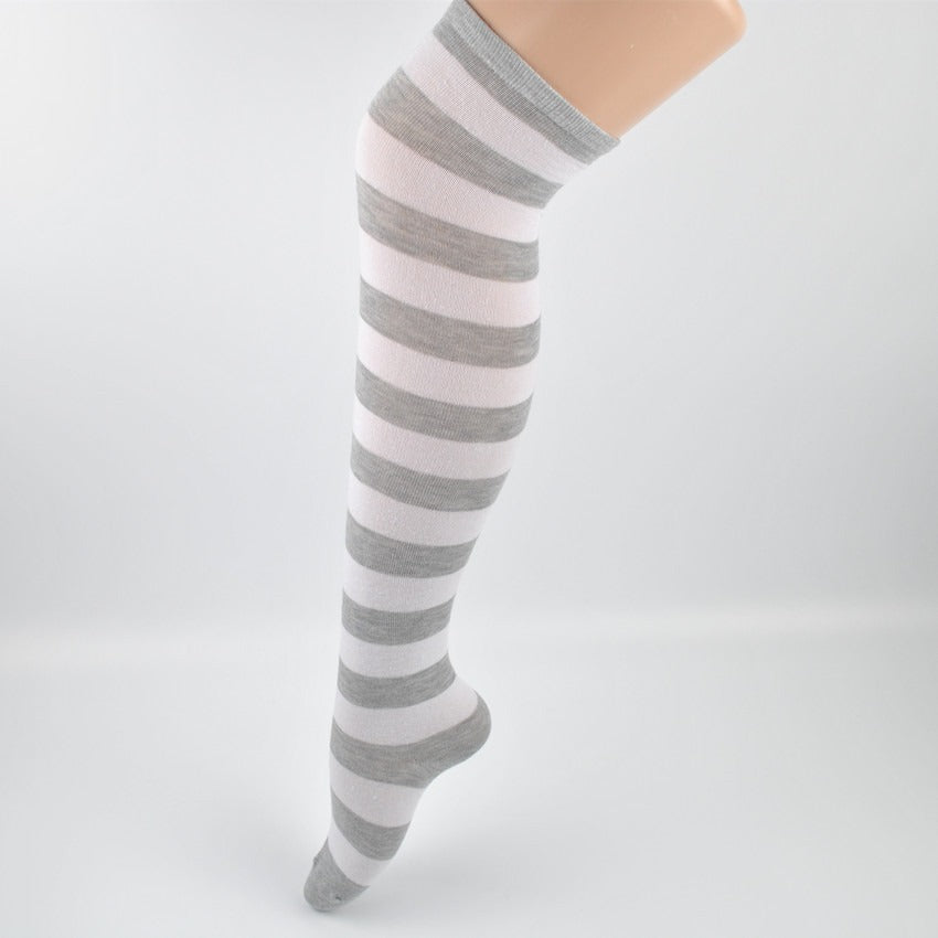 Long trendy knee length soled thigh socks