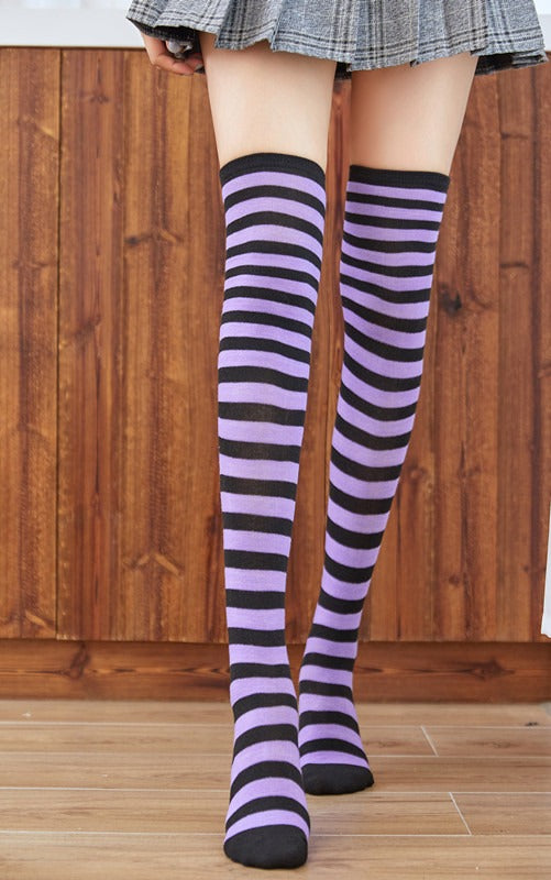 Long trendy knee length soled thigh socks